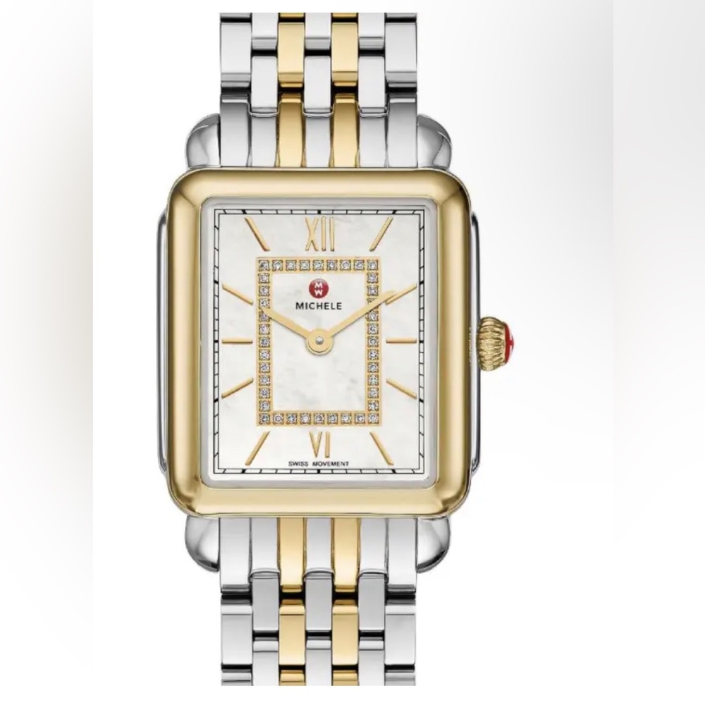 Michelle Watch Deco II Two tone Gold and Silver with 0.11 ctw diamond